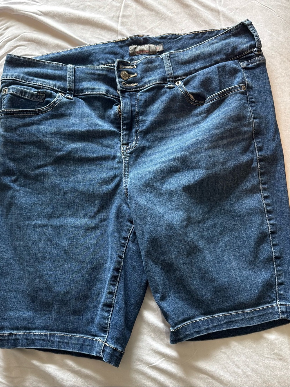 torrid Dark Blue Denim Bermuda Shorts